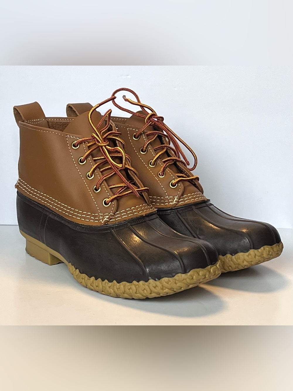 Vintage L.L. BEAN 6” Duck Boots Deadstock Like New Made in Maine Men’s 9 WIDE
